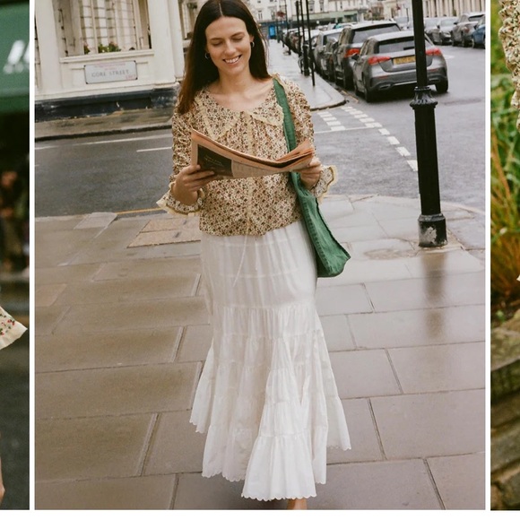 Christy Dawn Floral Blouse with Ruffle Trim - Picture 9 of 9